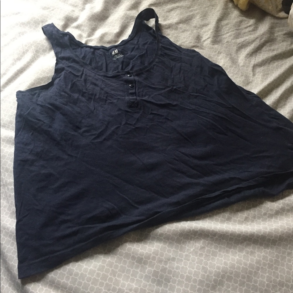 H&M Navy Crop Tank Top